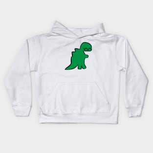 Dinosaur Friend - Green T Rex Kids Hoodie